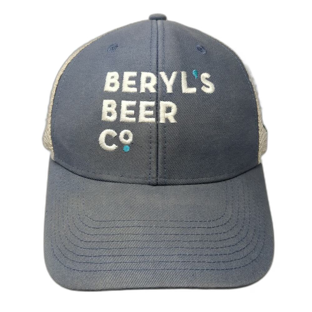 Ouray Baseball Cap Blue One Size Mesh Back Strapback Beryls Beer Co Brewery Hat
